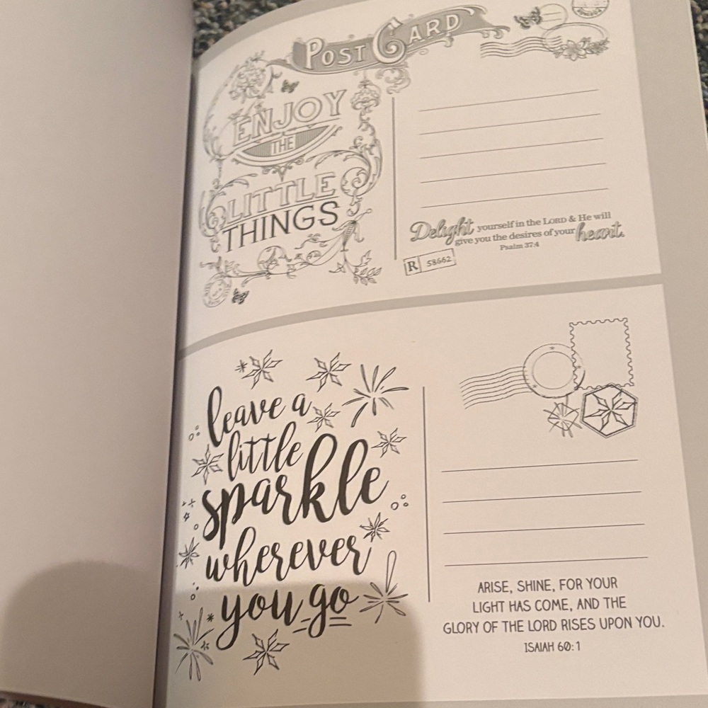 Coloring Book with Floral Design - Picture 3 of 8